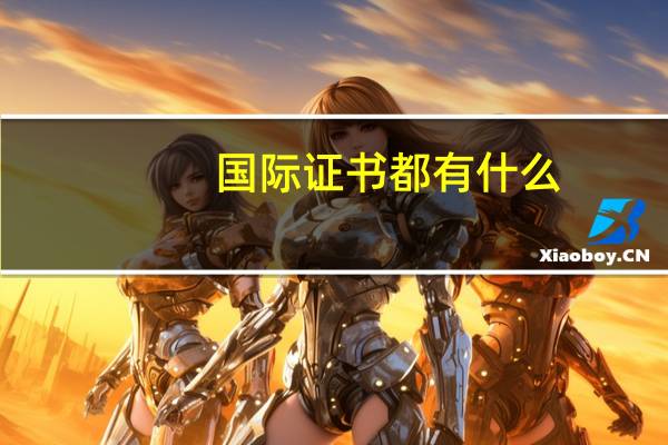 国际证书都有什么