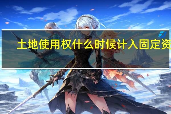 土地使用权什么时候计入固定资产