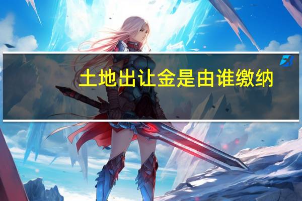 土地出让金是由谁缴纳
