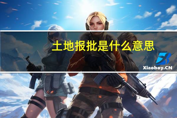 土地报批是什么意思