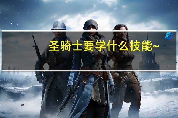 圣骑士要学什么技能~