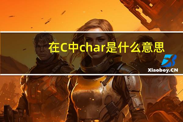 在C  中char是什么意思