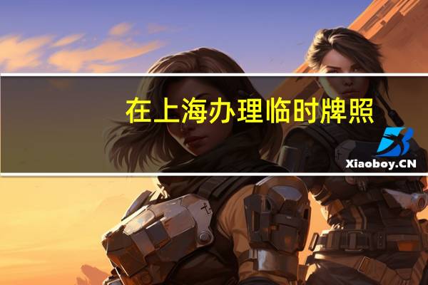 在上海办理临时牌照
