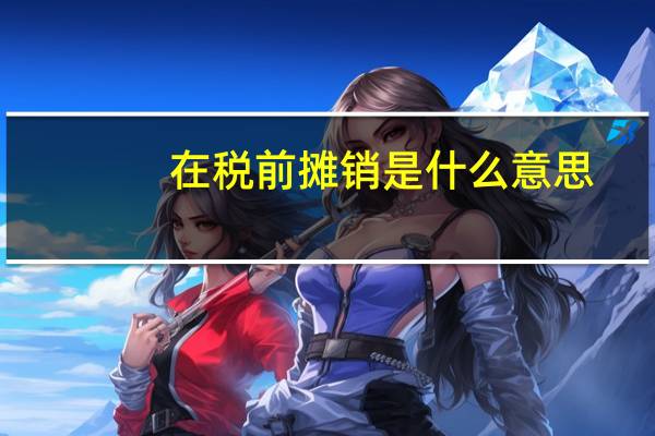在税前摊销是什么意思