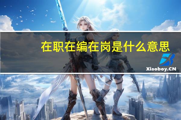 在职在编在岗是什么意思