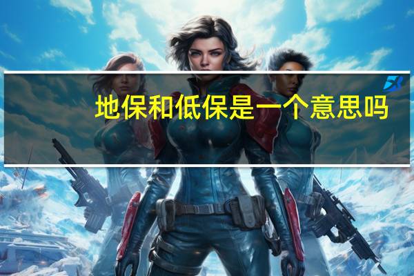地保和低保是一个意思吗