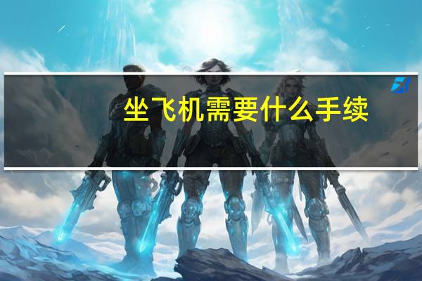 坐飞机需要什么手续