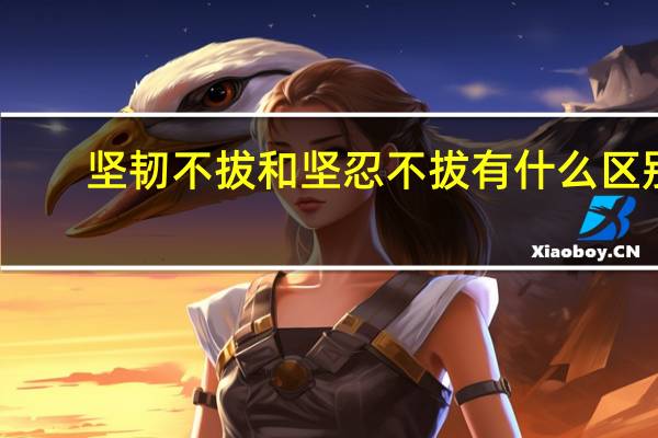 坚韧不拔和坚忍不拔有什么区别