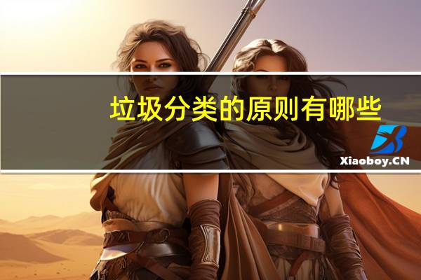 垃圾分类的原则有哪些