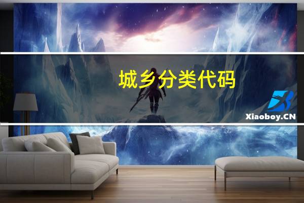 城乡分类代码
