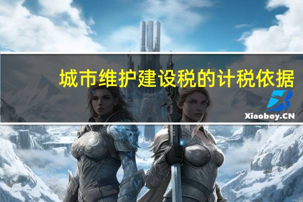 城市维护建设税的计税依据