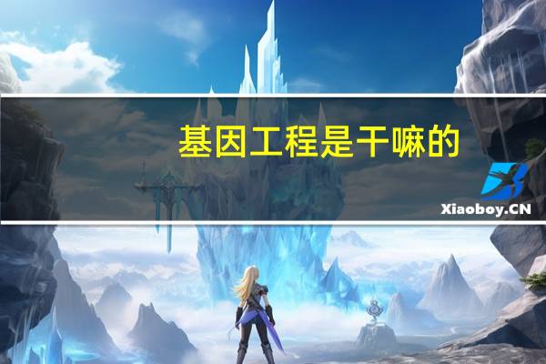 基因工程是干嘛的