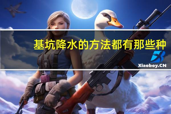 基坑降水的方法都有那些种