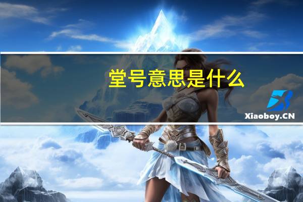 堂号意思是什么