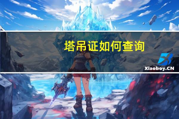 塔吊证如何查询
