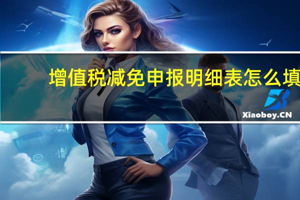 增值税减免申报明细表怎么填