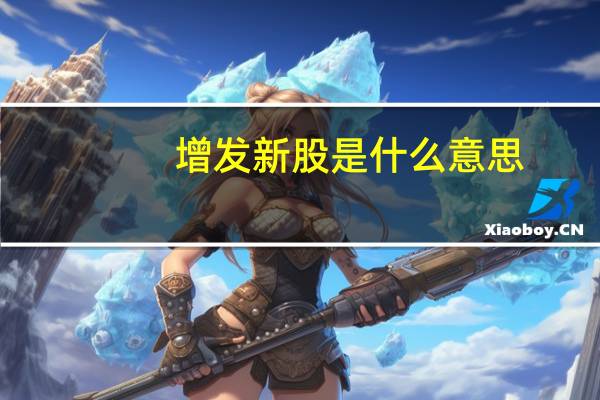 增发新股是什么意思