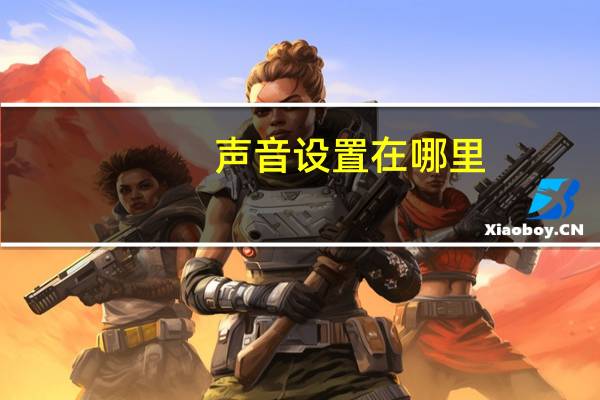 声音设置在哪里