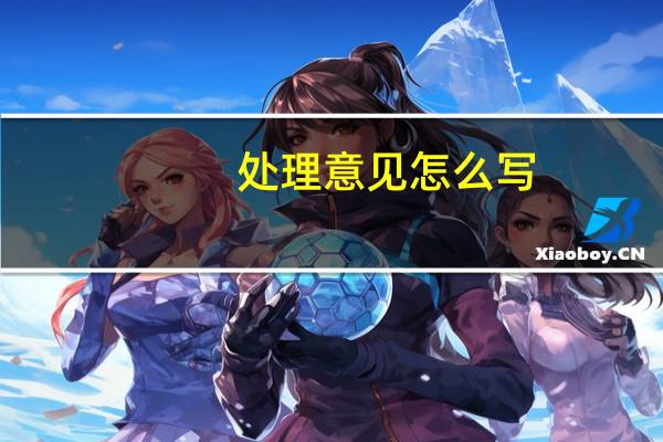 处理意见怎么写