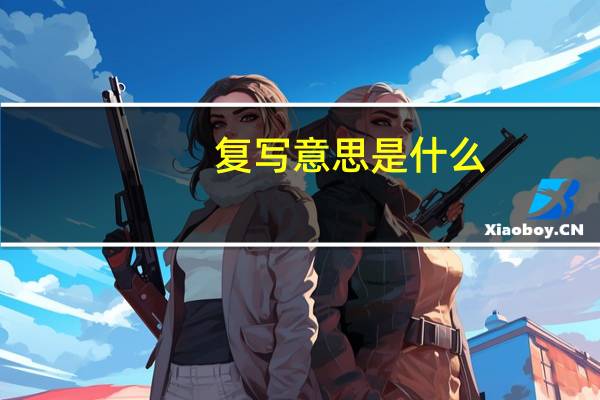 复写意思是什么
