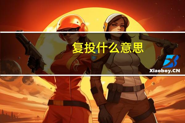 复投什么意思