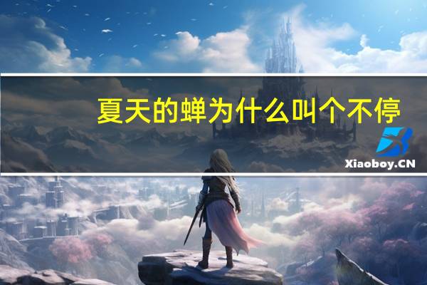 夏天的蝉为什么叫个不停