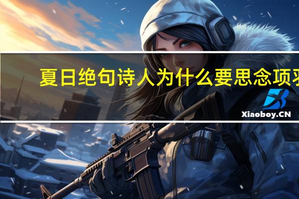 夏日绝句诗人为什么要思念项羽