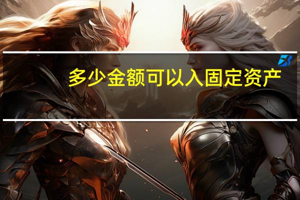 多少金额可以入固定资产