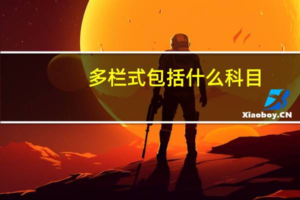 多栏式包括什么科目