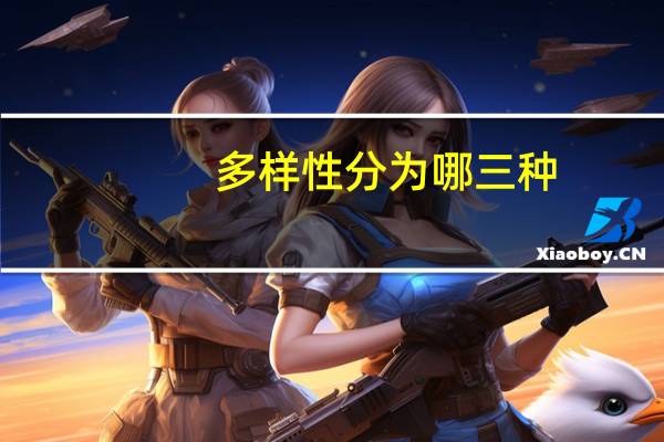 多样性分为哪三种