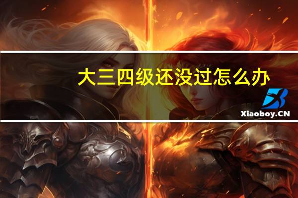 大三四级还没过怎么办