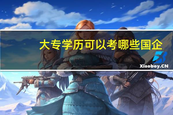 大专学历可以考哪些国企