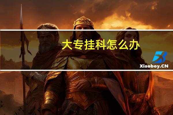 大专挂科怎么办