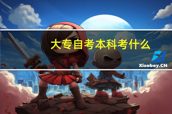 大专自考本科考什么