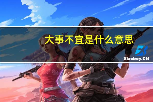 大事不宜是什么意思