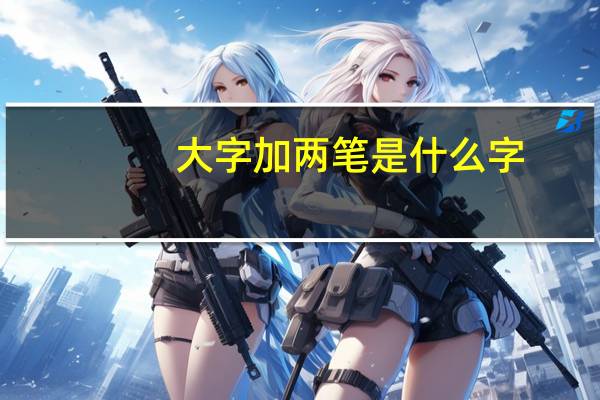 大字加两笔是什么字