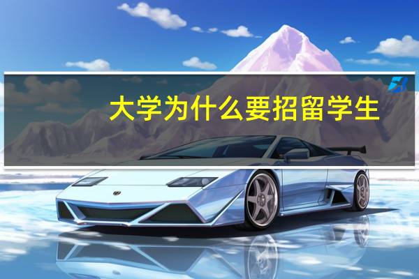 大学为什么要招留学生
