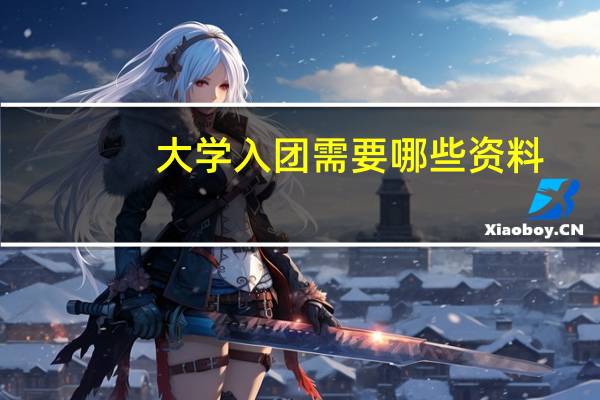 大学入团需要哪些资料