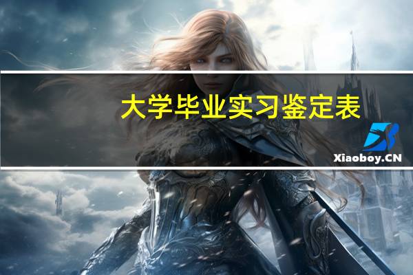 大学毕业实习鉴定表