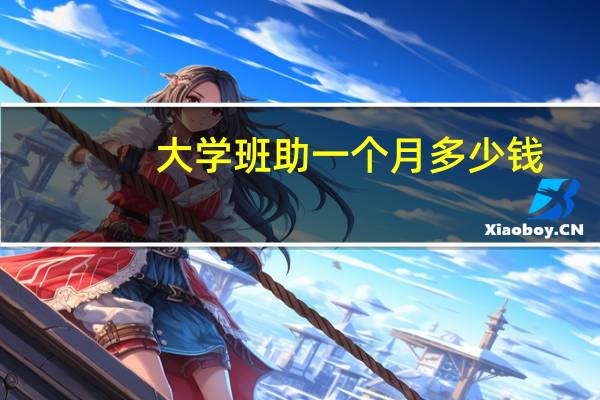 大学班助一个月多少钱