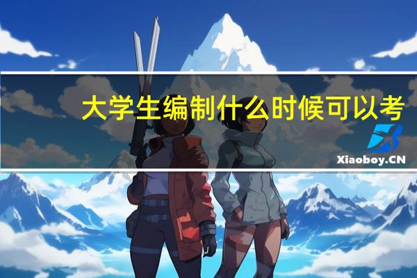 大学生编制什么时候可以考