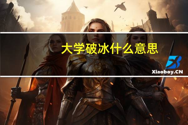 大学破冰什么意思