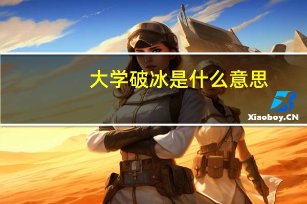大学破冰是什么意思