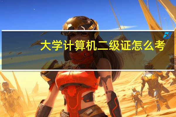 大学计算机二级证怎么考