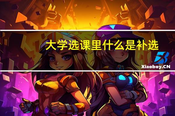 大学选课里什么是补选