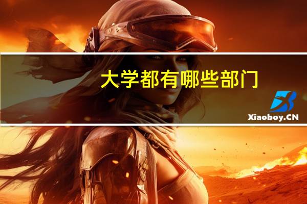 大学都有哪些部门