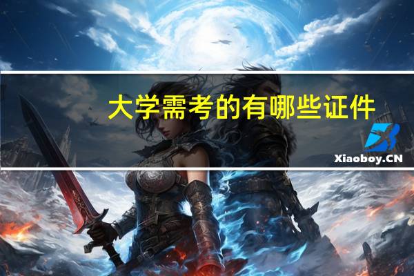 大学需考的有哪些证件