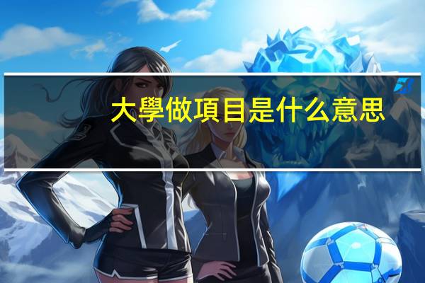 大學做項目是什么意思