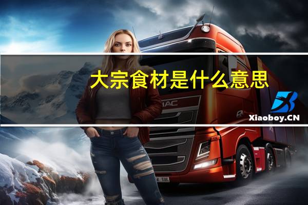大宗食材是什么意思
