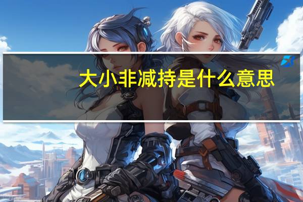 大小非减持是什么意思